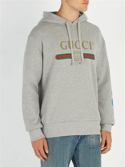 gucci hoodie grey replica|genuine gucci hoodie.